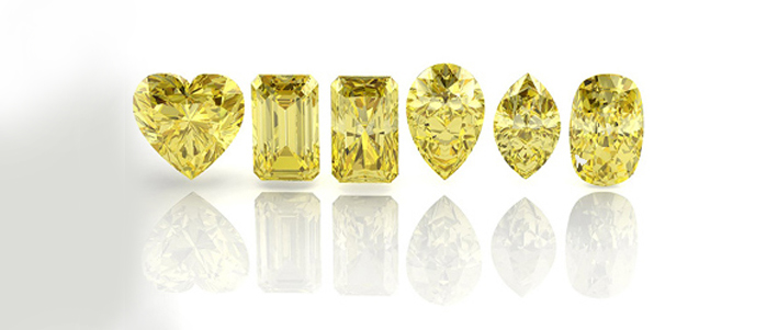 Diamanten gibt es in allen Formen und Farben, so z.B. auch in gelb (fancy colour)